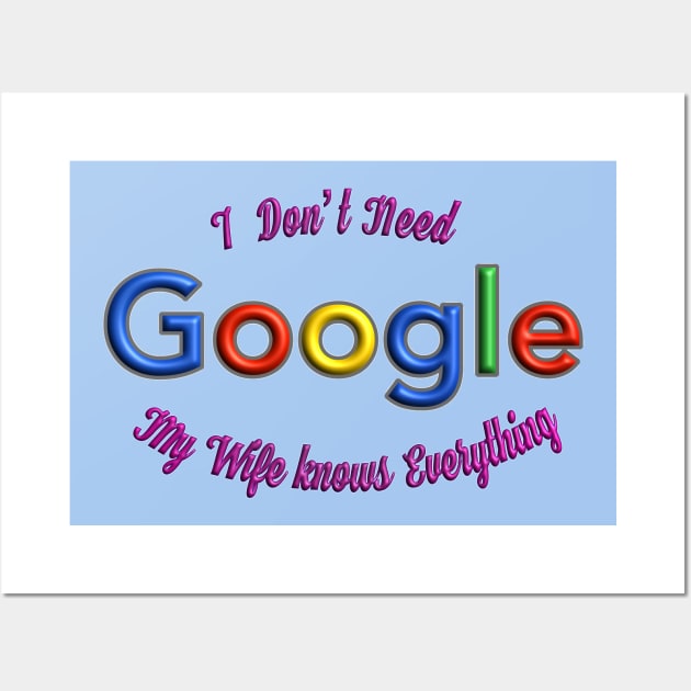 I Don’t Need Google Wall Art by Aine Creative Designs